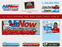 Tablet Screenshot of airnowhvac.com